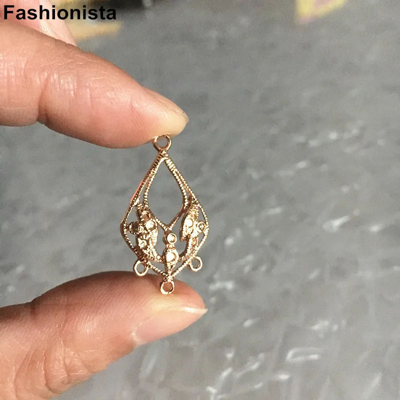 20 шт. подвески для сережек многорядные соединители люстры латунные