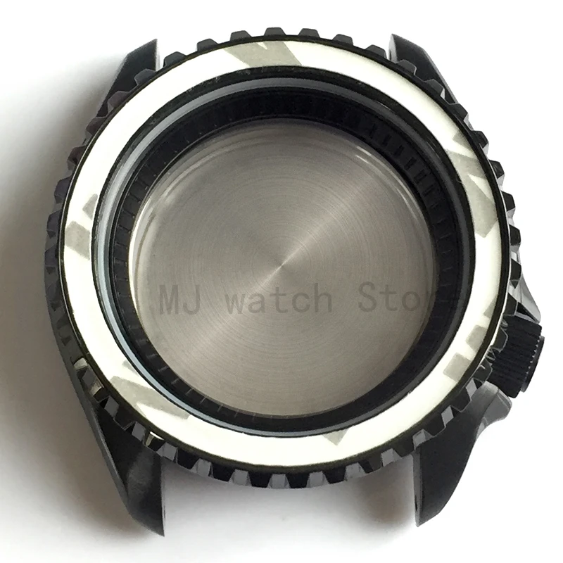Чехол для часов нержавеющая сталь черный 42 мм SEIKO SKX007 SRPD минеральное/сапфировое