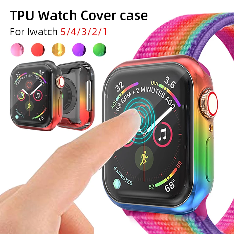 

TPU Slim Watch Cover Case for Apple Watch Series 5 4 Band Case 44mm 40mm Slim TPU Case Protector for IWatch 5 4 44mm Protective