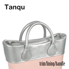 TANQU короткая длинная ручка из искусственной кожи с узором Личи вставка подкладка отделка для Obag Классическая Мини O сумка женские сумки Наплечная Сумка