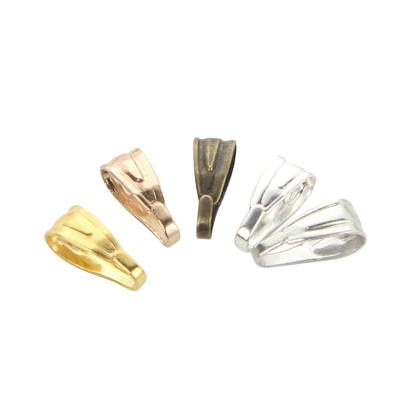 

100Pcs/lot 7-8-11mm Pendant Clasp Connectors Gold Clips Connectors For Jewelry Making Finding DIY Necklace Accessories Supplies