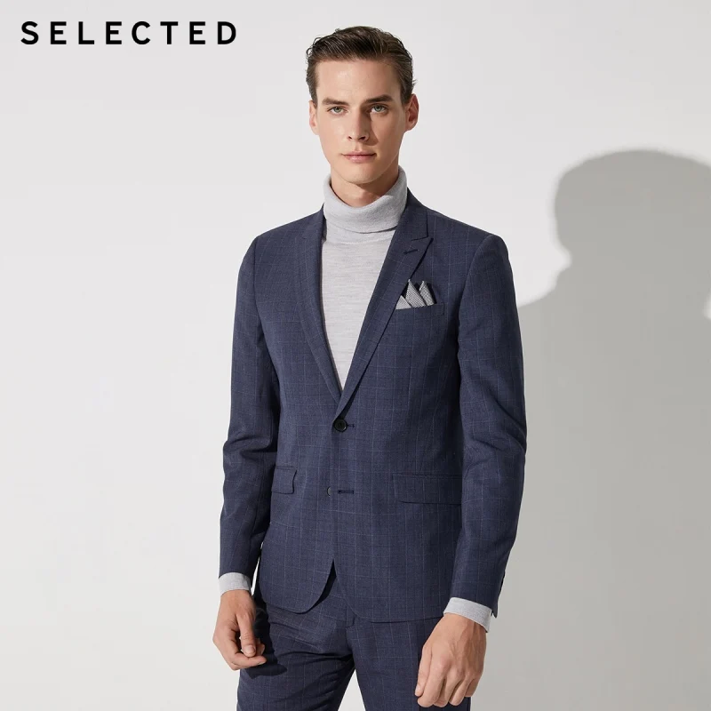 Мужская облегающая куртка в клетку | - Цена: 7033.83