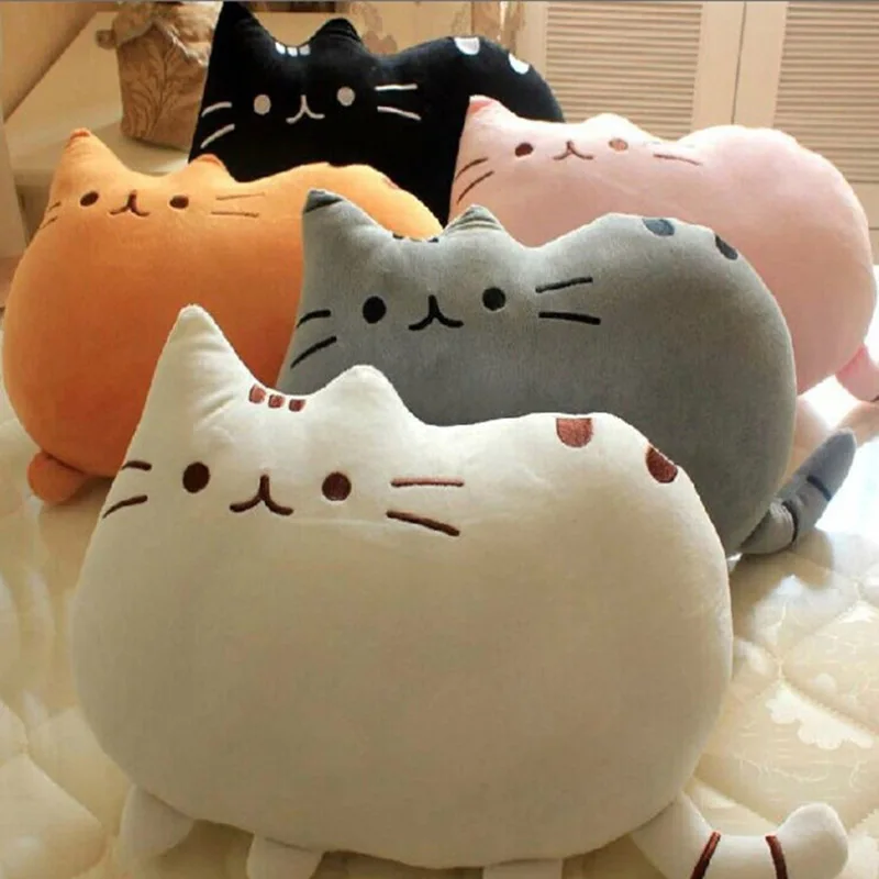 Подушка Kawaii Cat 40*30 см с молнией только кожа без полипропилена хлопка печенья