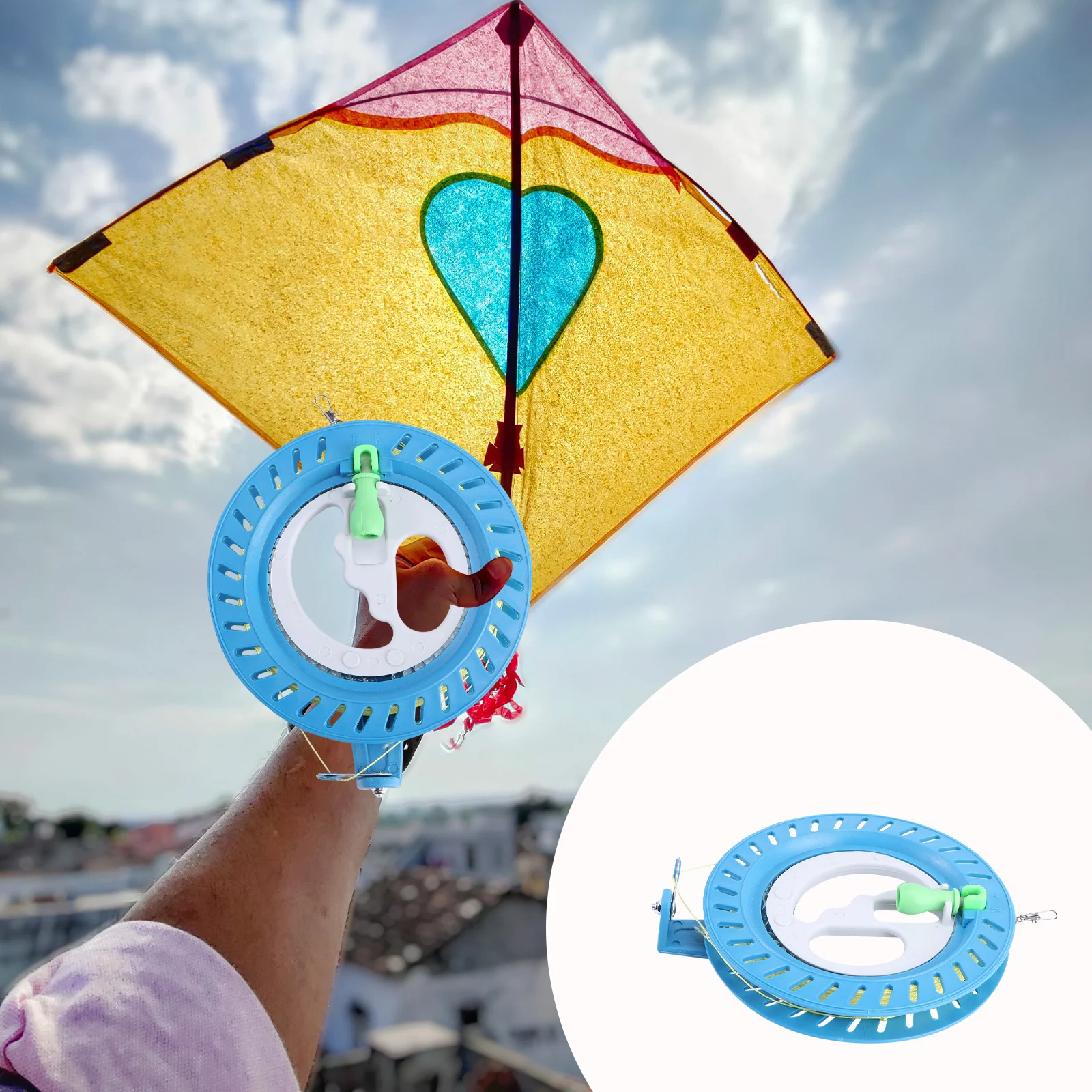 2pcs Outdoor Kite Line Winder Tool Winding Reel Grip Wheel Kite String Flying Tools