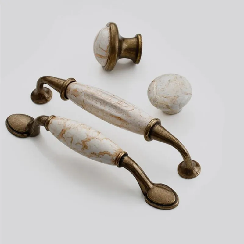 KK & FING античные бронзовые Мраморные линии ручка для ящика из цинкового сплава