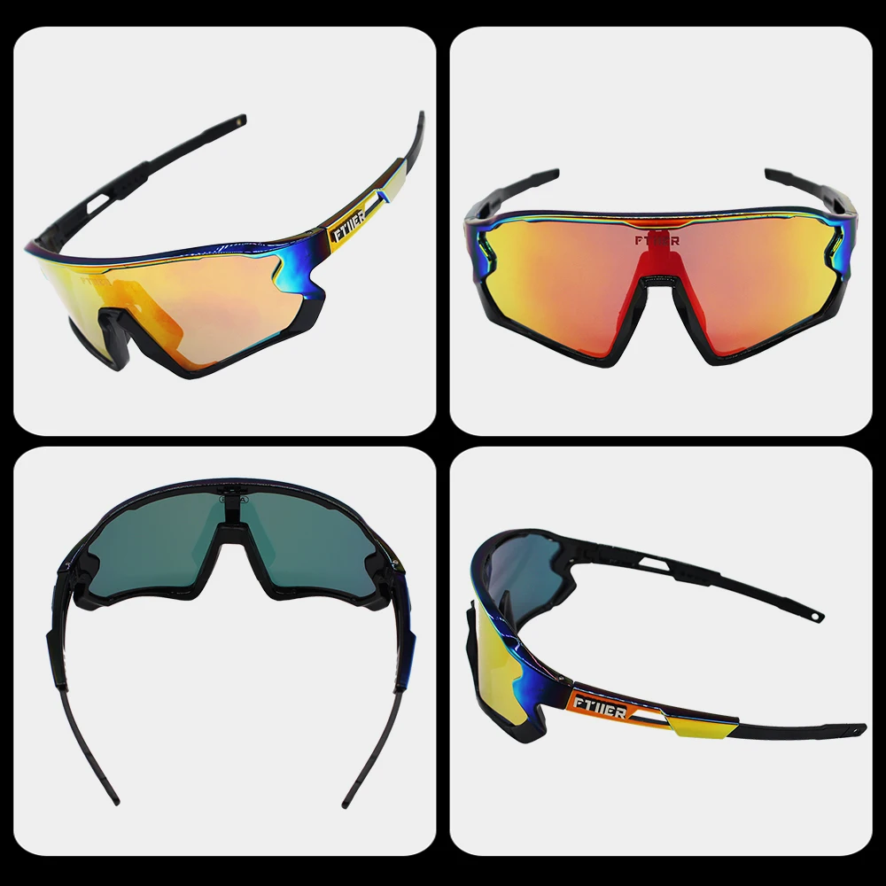 FTIIER Новинка 5 линз UV400 велосипедные солнцезащитные очки поляризованные TR90