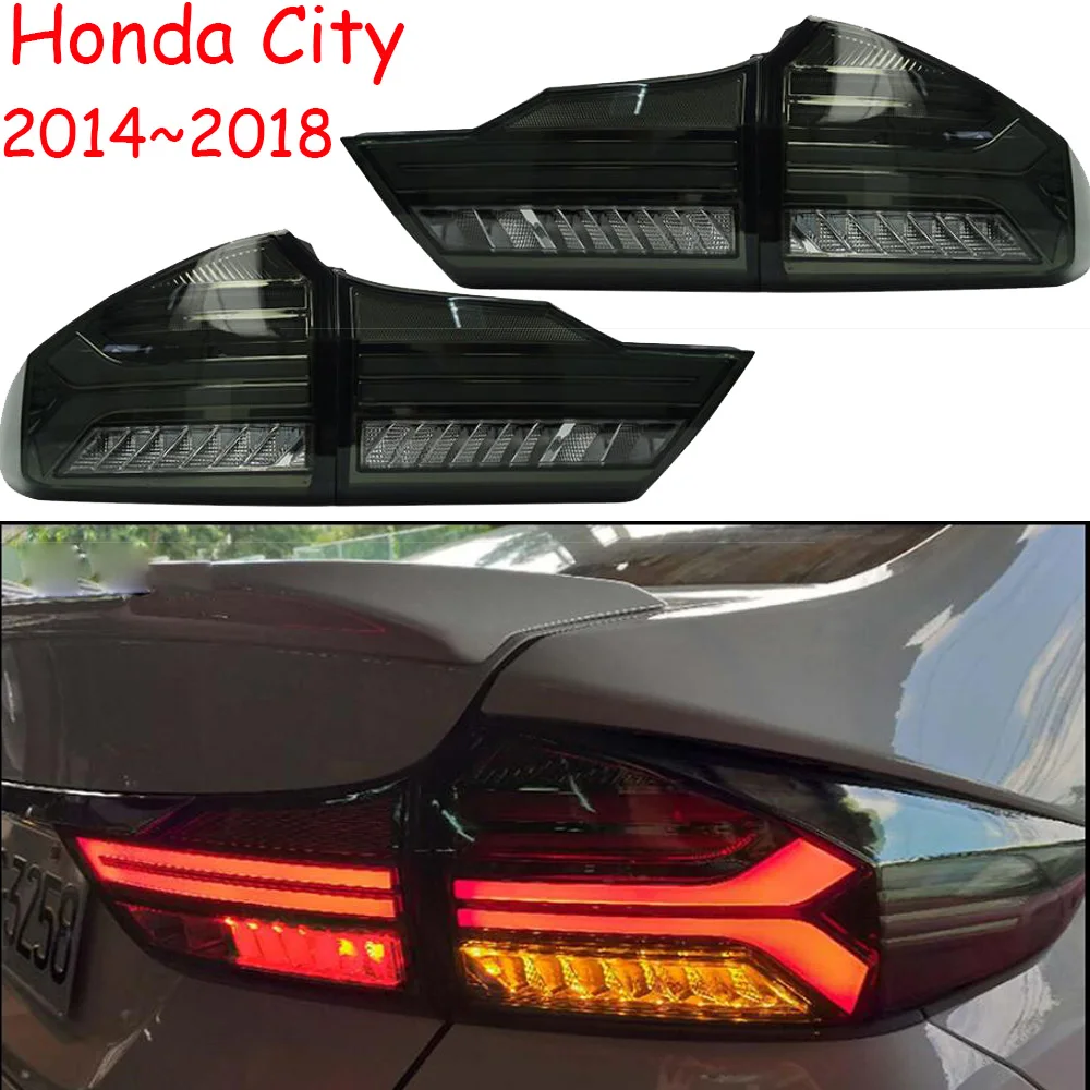 

1set Car Styling Taillamp For Honda City Taillight 2014 2015 2016 2017 2018y Car Accessories LED Rear Lamp For City Rear Light