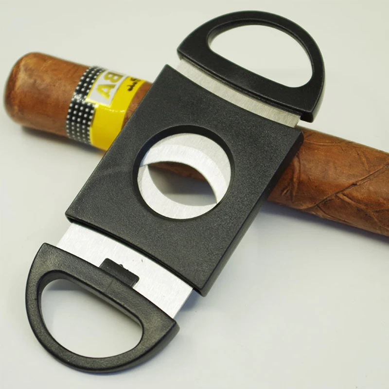 

Stainless Steel Cigar Cutter New Metal Classic Portable Cigar Cutter Guillotine With Box Cigar Scissors