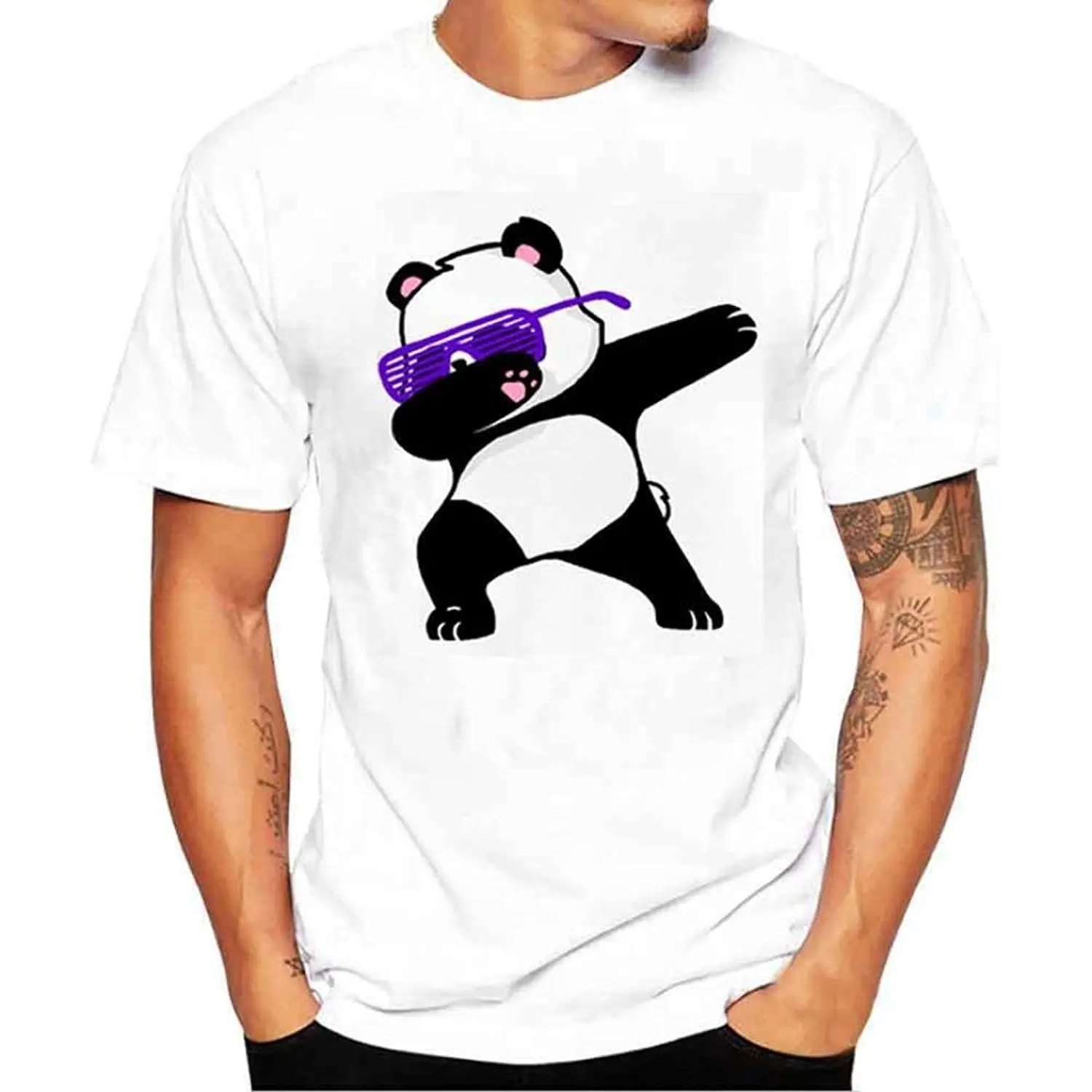

Men Tee Shirt,Zulmaliu Cute Panda Print T-shirt T Shirts Sportwear Cool Tank Topser Cool Summer Tees Classic