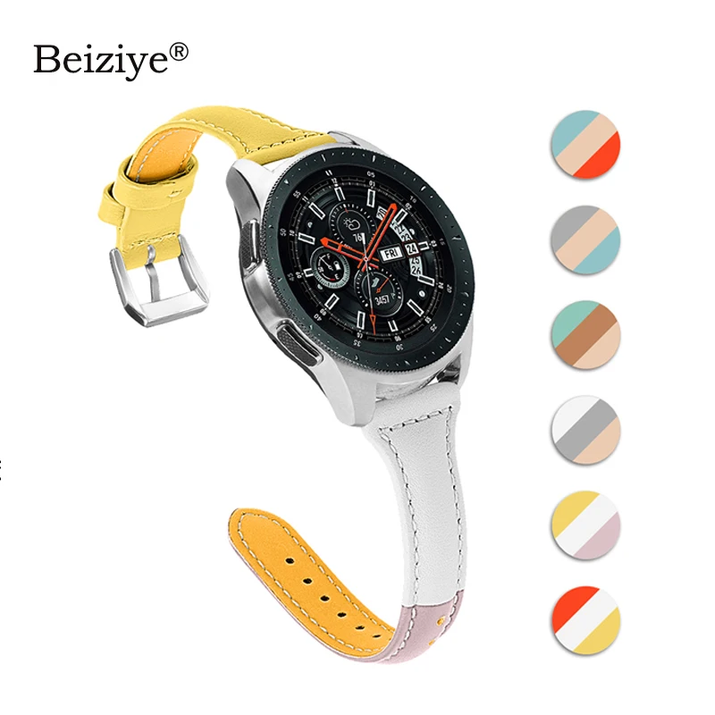 Кожаный ремешок для Samsung Galaxy Watch 46 мм Gear S3 Frontier/классический цветной сменный 22 Huawei