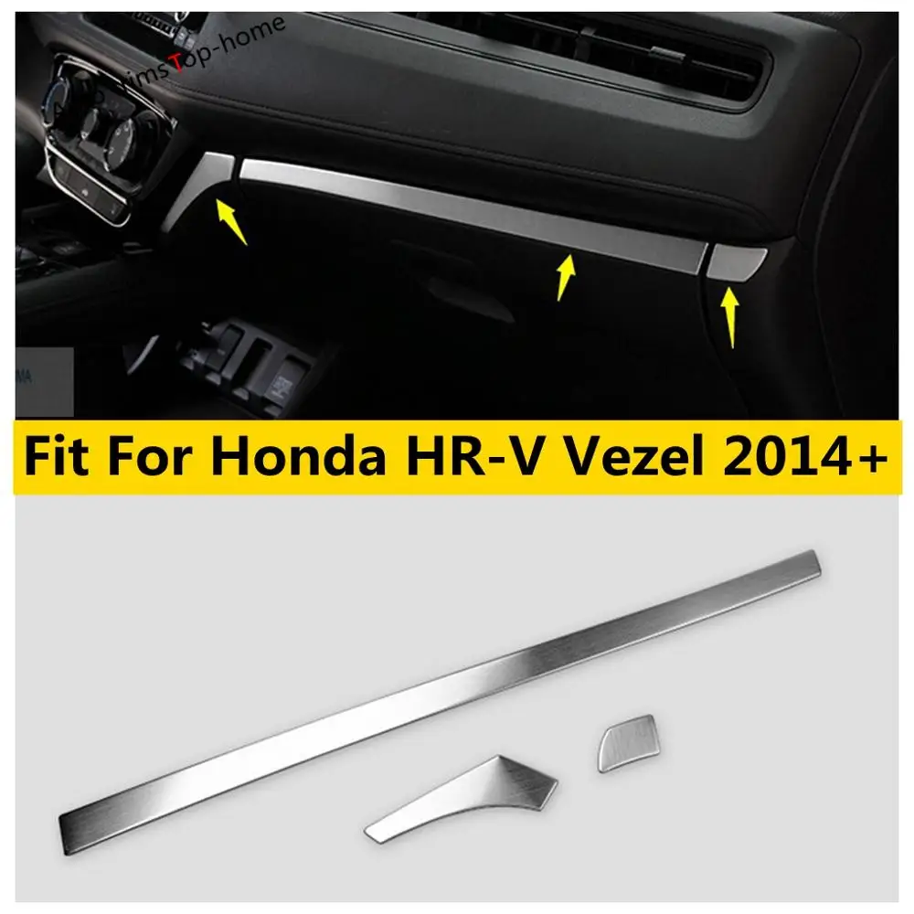 Внутренняя отделка Yimaautotrims из нержавеющей стали для Honda Vezel 2014 2020 панель приборов