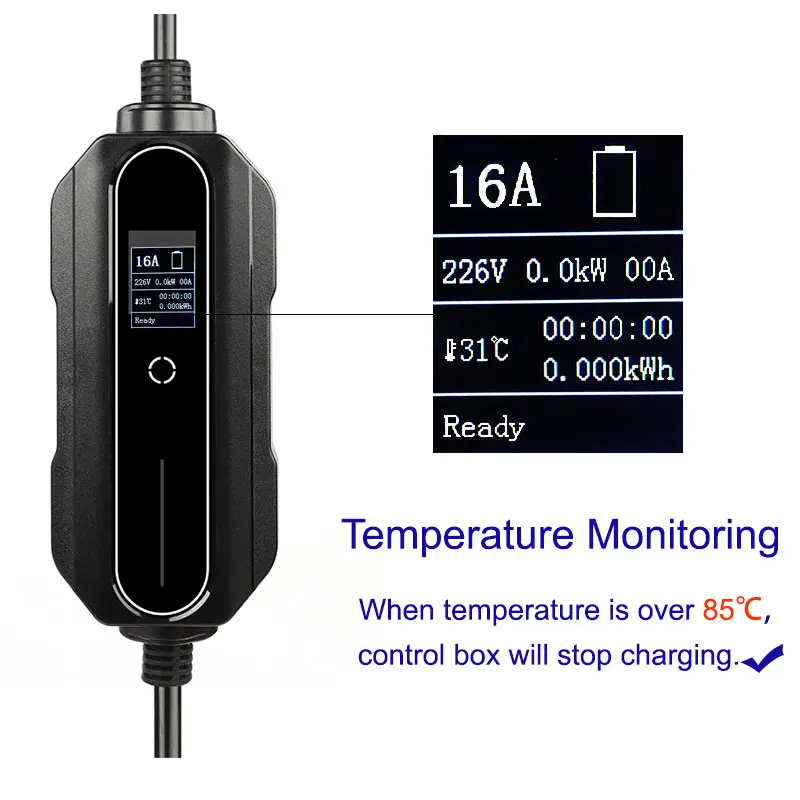 Зарядное устройство для электромобиля тип 2 32 А портативный EVSE вилка CEE 220 240 В