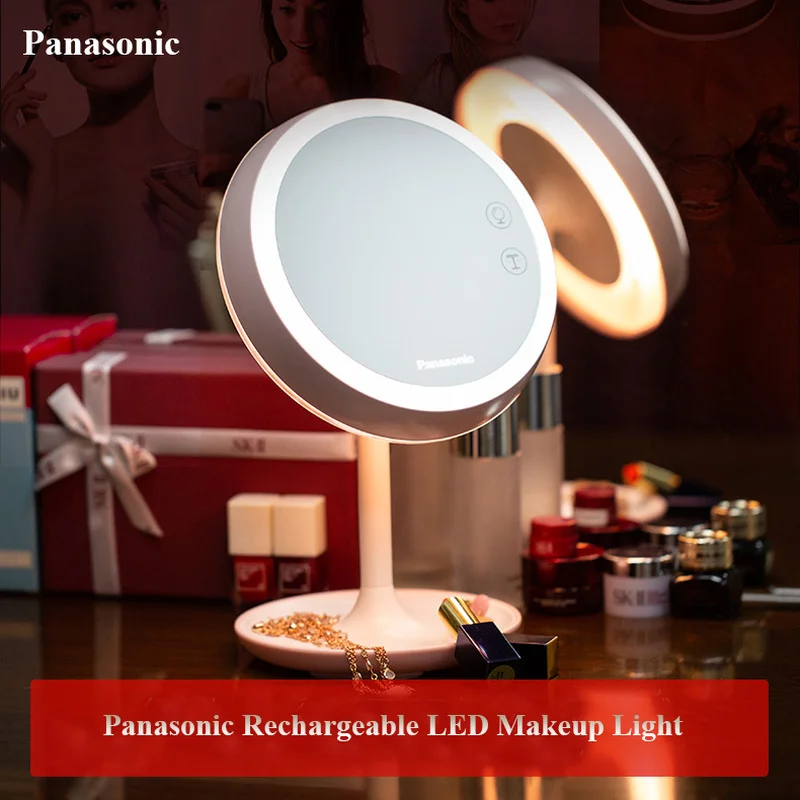 Panasonic светодиодный Профессиональный светильник ed зеркала для макияжа с регулируемым светодиодный светильник с сенсорным экраном зеркала для косметического макияжа настольная лампа