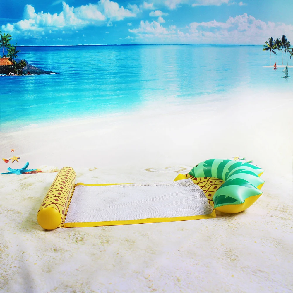 

ПВХ-Кресло-шезлонг с ананасами и плавающим рядом, надувной гамак для бассейна, летняя игрушка для игр в воде
