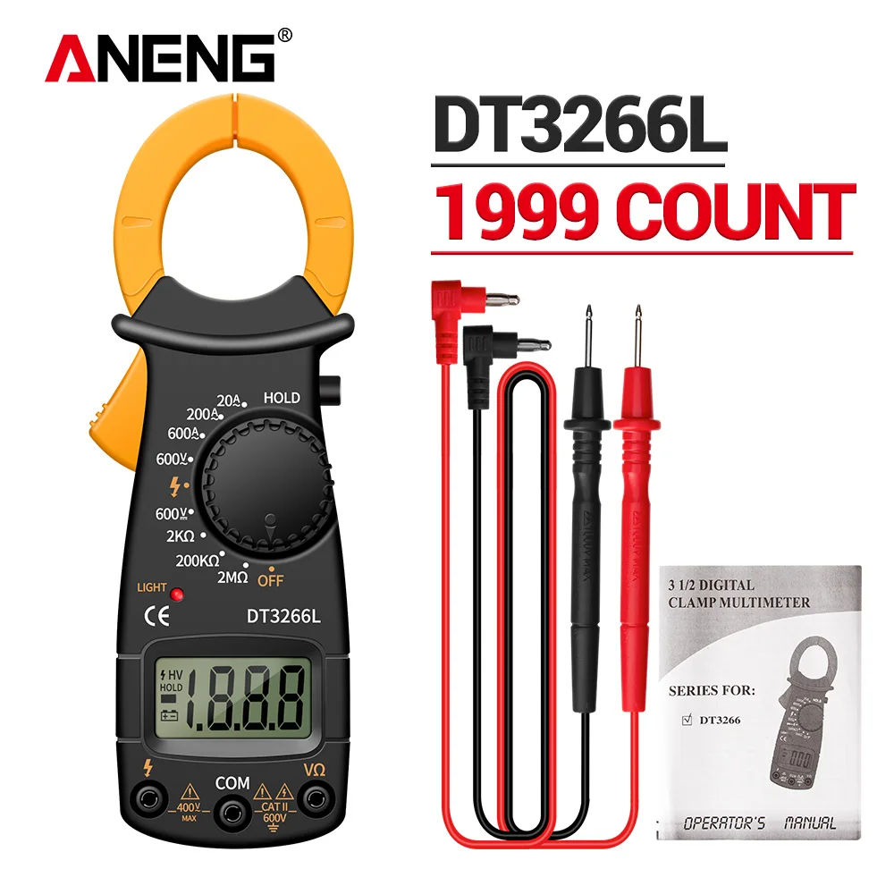 ANENG DT3266L мультиметр цифровой токовые клещи clamp meter струбцина столярная тестер tester