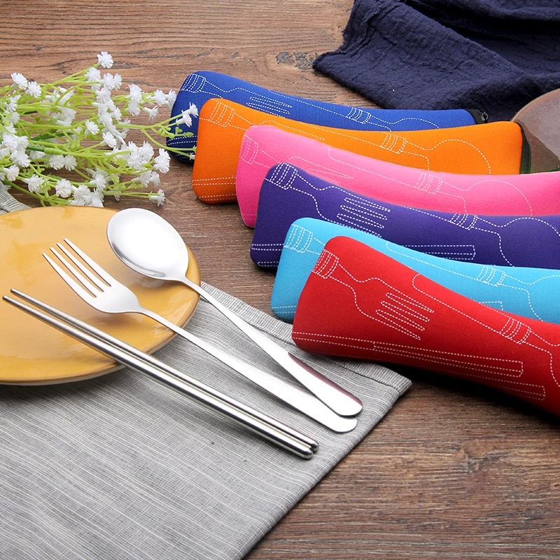 Портативная вилка для ножей 1 шт. новая дорожная сумка посуды на молнии модные