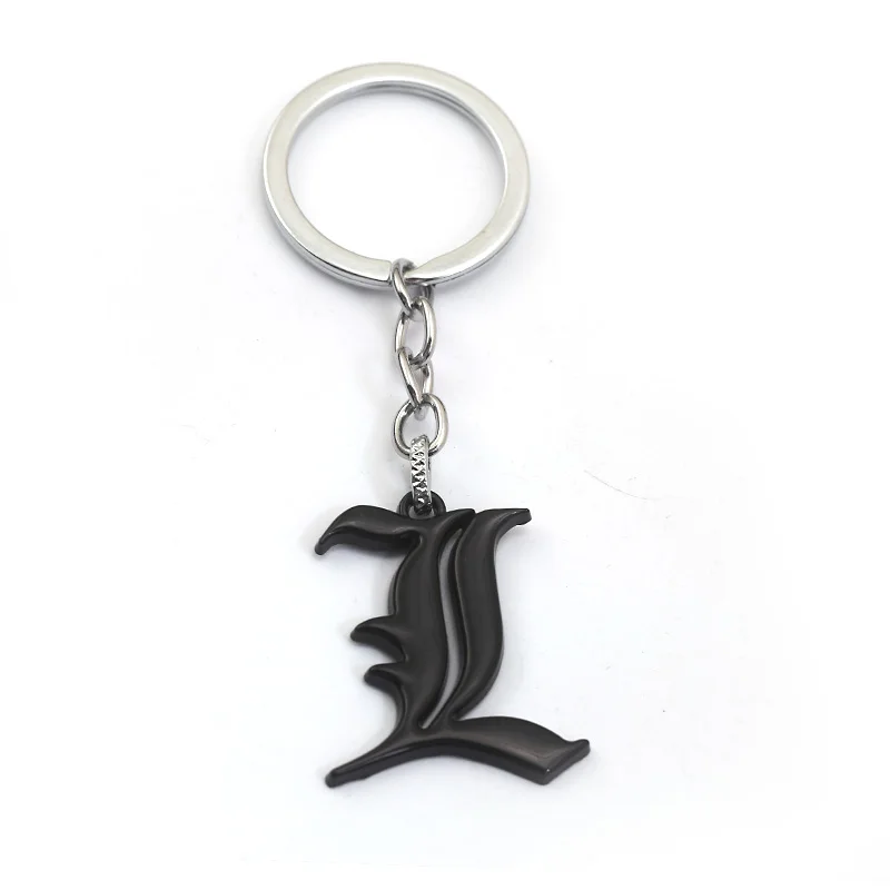 

Death Note Keychains L Black Book Metal Key Chain Ring Pendant Anime Keychain Key Holder Charm Jewelry