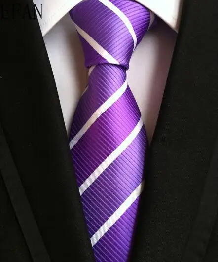 Fashion Neckties Classic Men's Stripe Yellow Navy Blue Wedding Ties Jacquard Woven 100% Silk Feel Men Solid Polka Dots Neck Ties images - 6