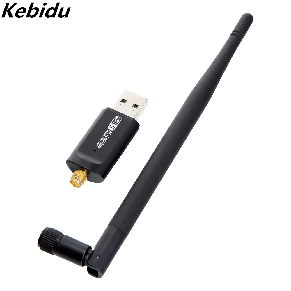 С беспроводным usb адаптером CD 1200 Мбит/с двухдиапазонный 2 4/5 ГГц с антенной 802.11AC