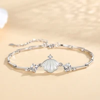 bamboo shell bracelet for women 925 sterling silver ins white shellfish string fashion hand jewelry