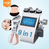9 in 1 40k ultrasonic ultrasound cavitation therapy device machine with laser rf cavitation head cavitation effect instrument