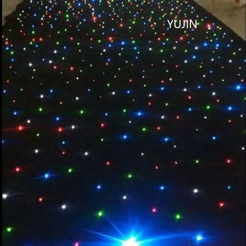 2*7 м Свадебный сценический фон со светодиодной подсветкой в виде звезды с