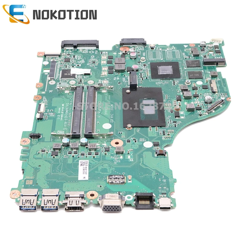 NOKOTION для acer aspire E5-575 E5-575G материнская плата для ноутбука NBGG711005 DAZAAMB16E0 SR2ZU I5-7200U процессор 940MX графика
