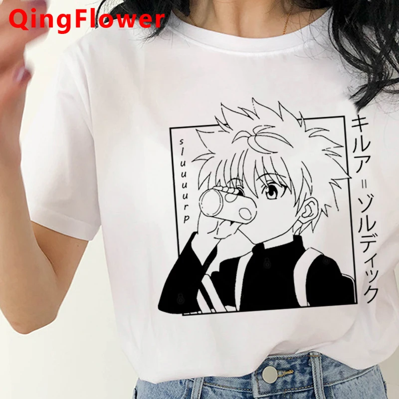 

Hunter x Hunter Killua Hisoka Kurapika Футболка женская tumblr Японская уличная одежда harajuku кавайная одежда для пар