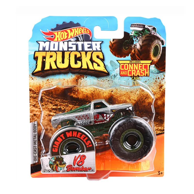 V8 BOMBER Hot Wheels Металлический Игрушечный Автомобиль Monster Trucks ассортимент для больших шин автомобилей Разрушитель FYJ44 Hotwheels Lover коллекция для мальчиков - Цвет: V8 BOMBER