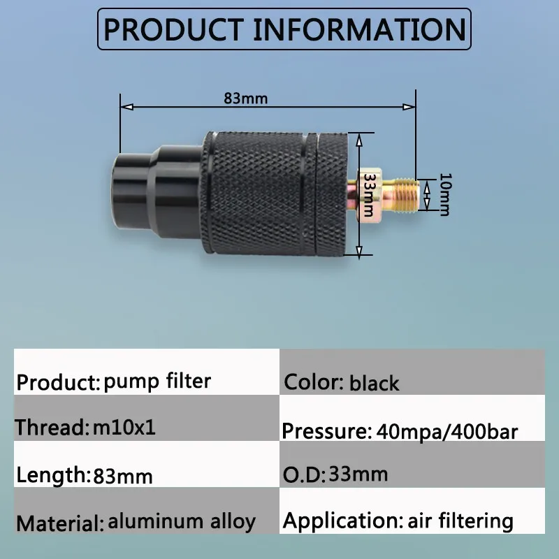 PCP Пейнтбол ручной насос водомасляный сепаратор m10x1с быстродействующими муфтами