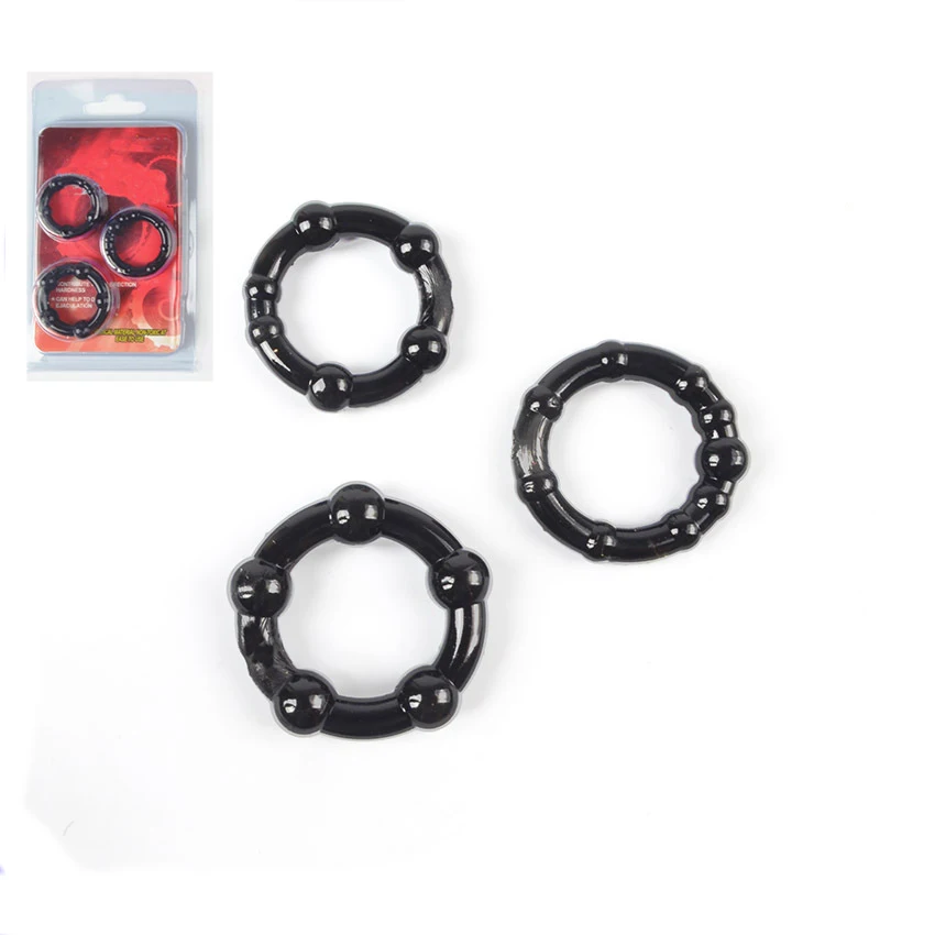 3 шт. силиконовые кольца на Пенис задержки эякуляции Se Для мужчин петух из бисера