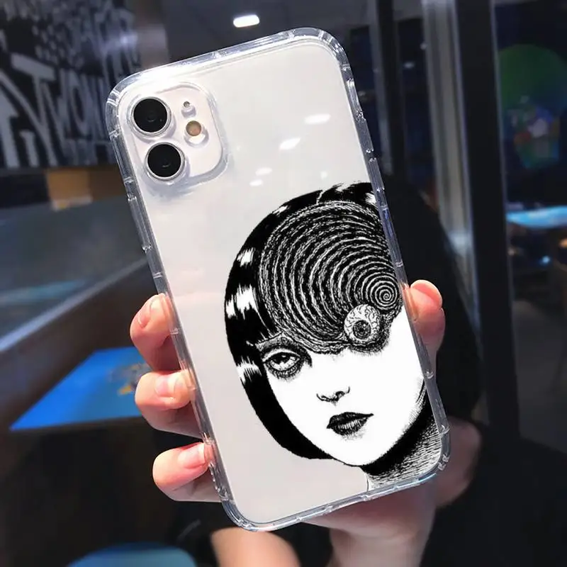 

horror comic Tomie Junji Itou Phone Cases Transparent for Clear iPhone 11 12 mini pro XS MAX 8 7 6 6S Plus X 5S SE 2020 XR