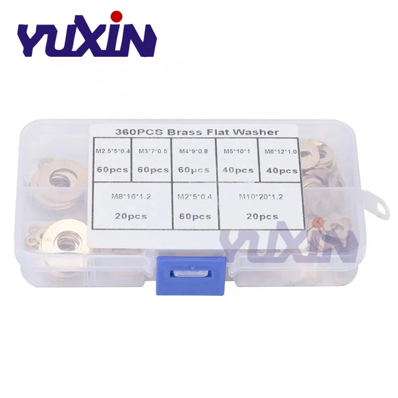 360 шт./компл. GB97 DIN125 ISO7089 M2.5 M3 M4 M5 M6 M8 M10 мезоновая прокладка листовой металлический