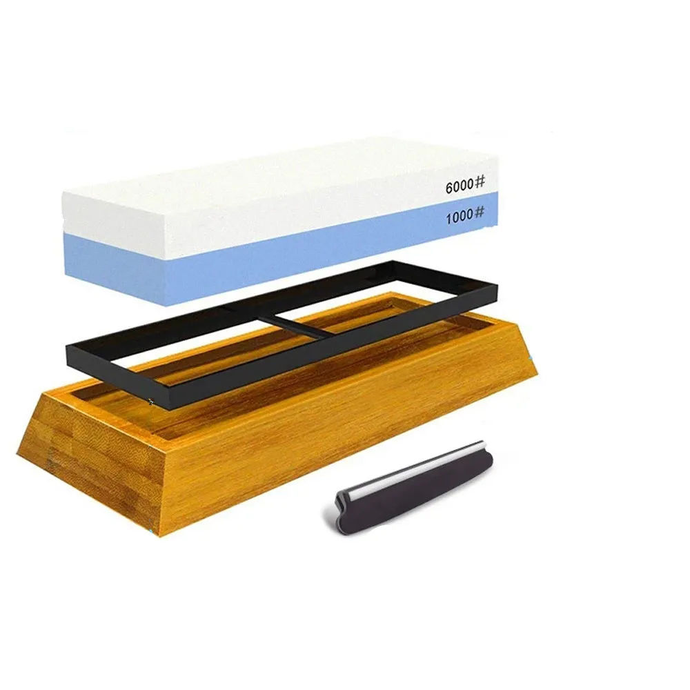 Двухсторонний точильный камень для кухонных ножей #6000/#1000 грит влажной и шлифовки