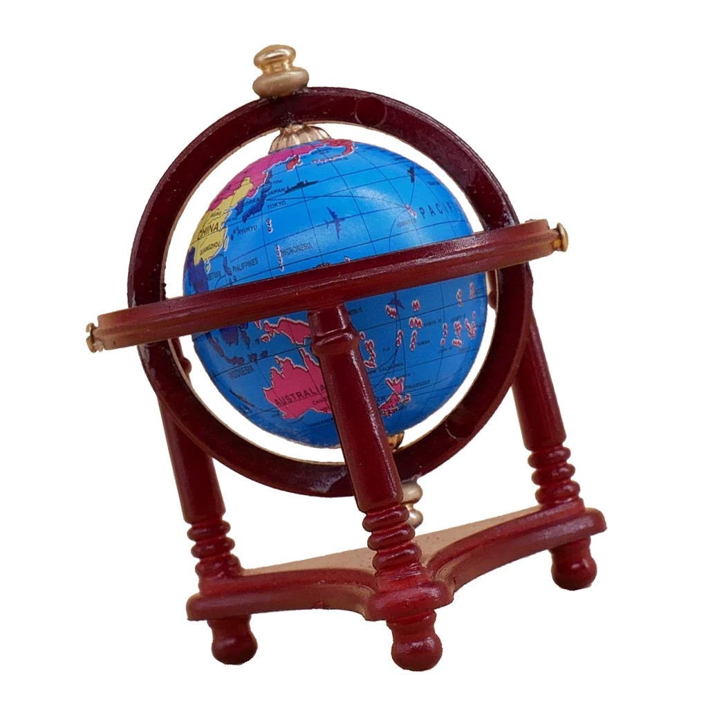 Кукольный домик миниатюрная мебель 1:12 весы Мини Синий вращающийся шар с