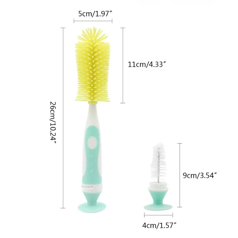 

Multifunctional Baby Feeding Milk Bottle Silicone Brushes Feeding Cup Nipple Tube Cleaning Tools Set