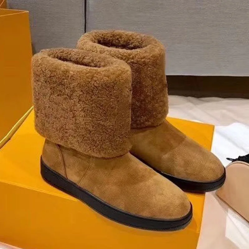 

Новинка, женские ботинки на меху, зимние теплые ботинки для снега, обувь без застежек, Женская однотонная обувь на платформе, модная повседн...