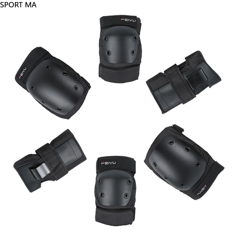 

6PCS Large Size Kids Adults Roller Skating Protective Gear Knee Elbow Support Wrist Guard Protector for Riding Bicycle Sports