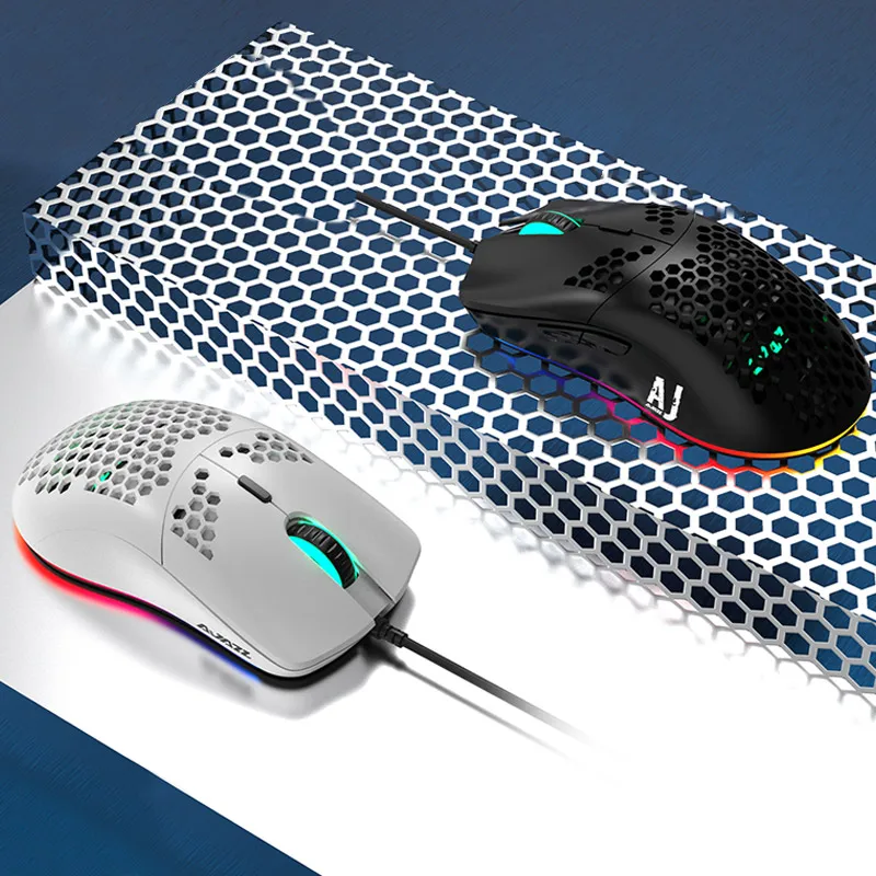 Мышь Ajazz AJ390 AJ390R игровая Проводная 16000DPI 6 цветов светодиодный 7 клавиш 69 г Мыши  | Мыши -4001290283835