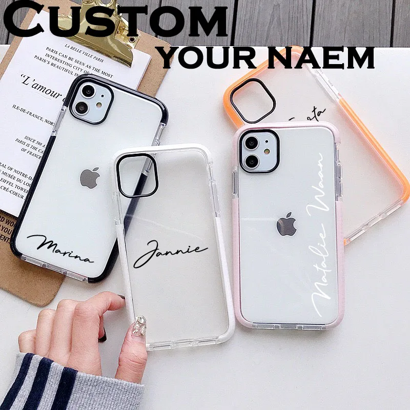 Чехол с именем на заказ для iphone 13 12 Pro Max SE 2020 мягкие силиконовые чехлы DIY буквы 11