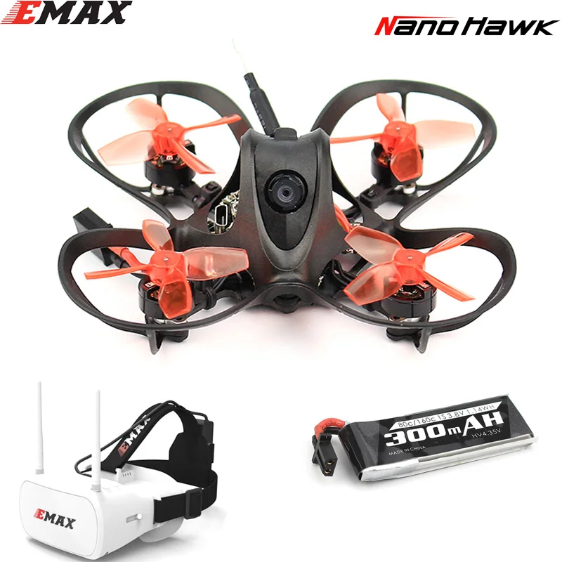 

EMAX Nanohawk 65 мм 1S Whoop FPV домашний гоночный Дрон для начинающих BNF FrSky D8 Runcam Nano3 камера 25 МВт VTX 5A blheli _ S 5,8G FPV стекло
