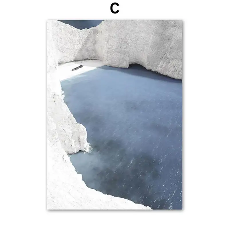 

Beach Bell Tower Windmill Cliff Wave Reed Wall Art Canvas Painting Nordic Posters And Prints Wall Pictures For Living Room Decor