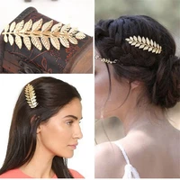 comb slides gold or silver roman leaf hair beautiful bridal wedding party