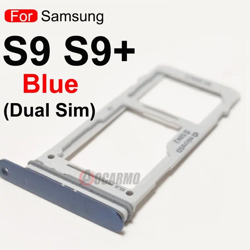 Aocarmo для Samsung Galaxy S9 плюс + G965 G965F G965FD G965U двойной Одиночная sim-карта лоток sim-карты со