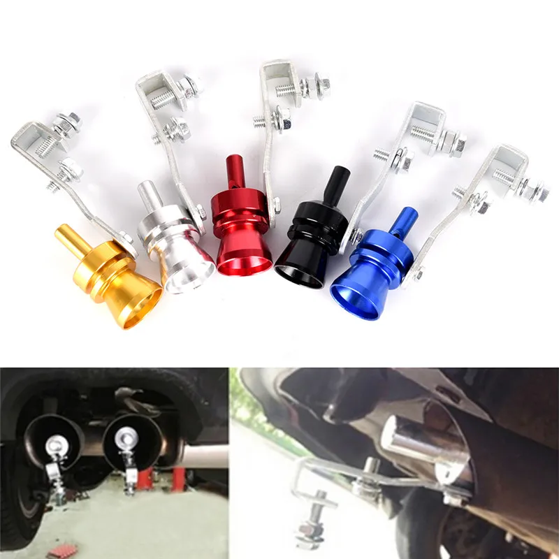 

Auto Exhaust Muffler Pipe Whistle Turbo Sound Simulator Producer Whistler Silver Whistle