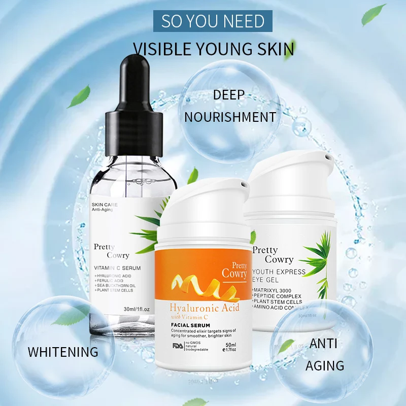 Pretty Cowry уход за кожей Набор Увлажняющий Осветляющий анти-возрасное отбеливание и
