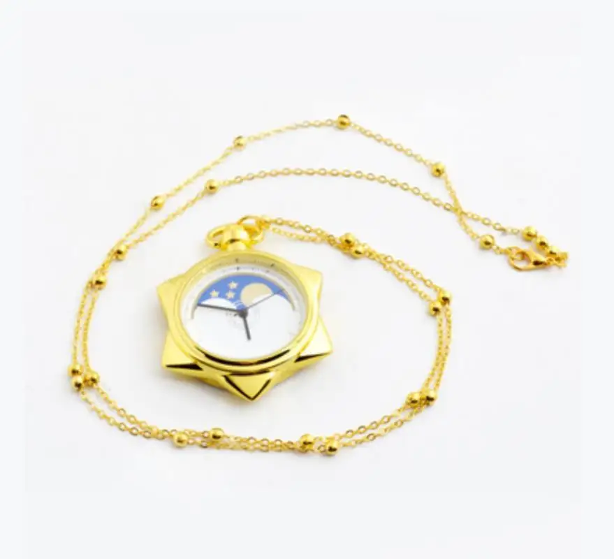 

2021 Student Pocket Watch Wholesale Pentagram Sailor Moon Pocket Watch Cartoon Children Pocket Watch Pentagram Necklace
