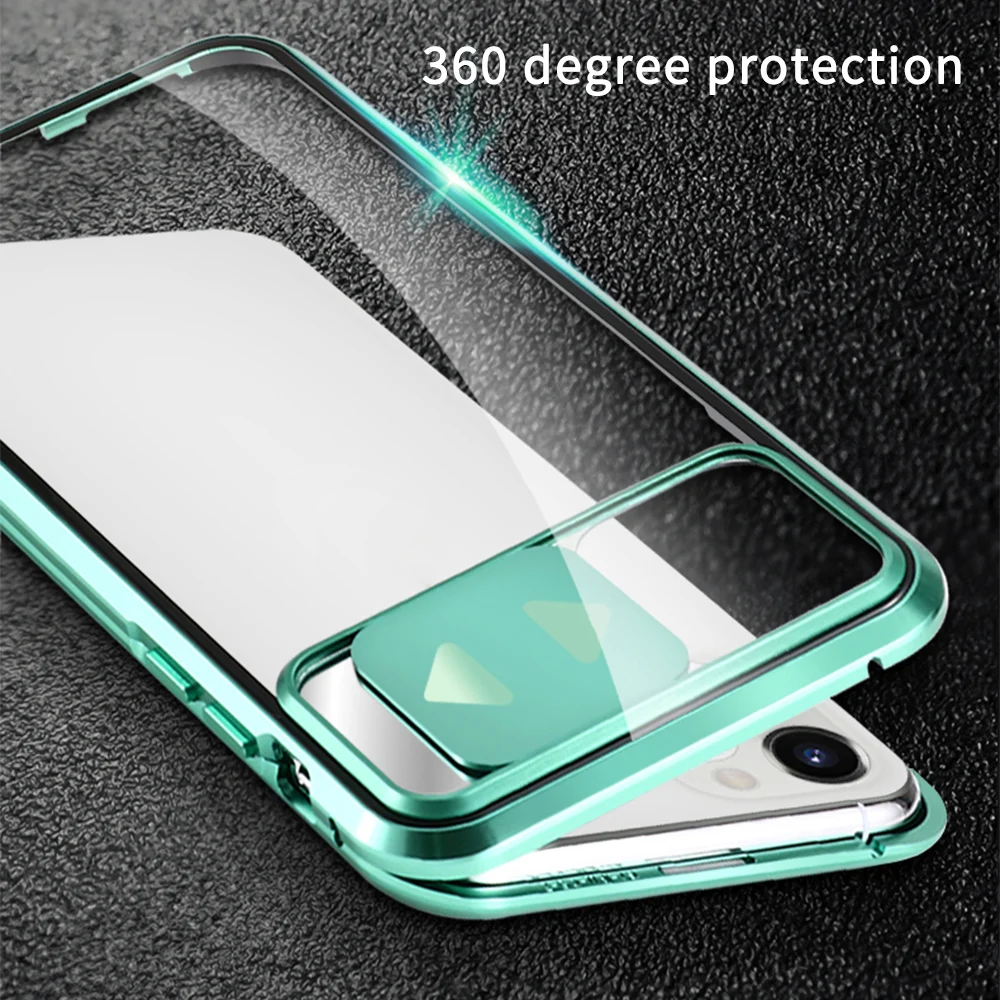 Скользящий чехол для телефона с линзами iphone 11pro max бесшовный двухсторонний