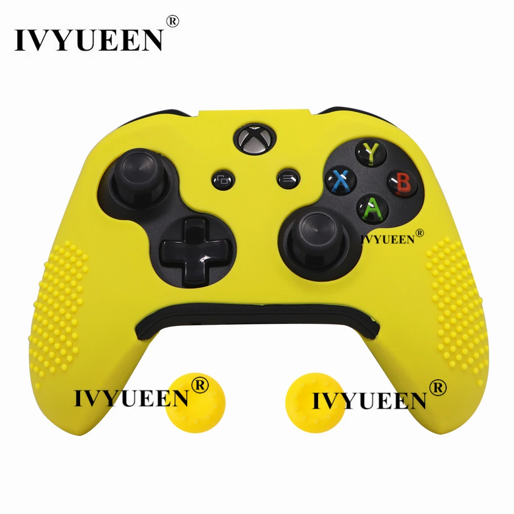 Цвет: желтый Силиконовый чехол IVYUEEN для microsoft Xbox One X S Slim, защитный чехол с джойстиками, 14 цветов - Цвет: Цвет: желтый