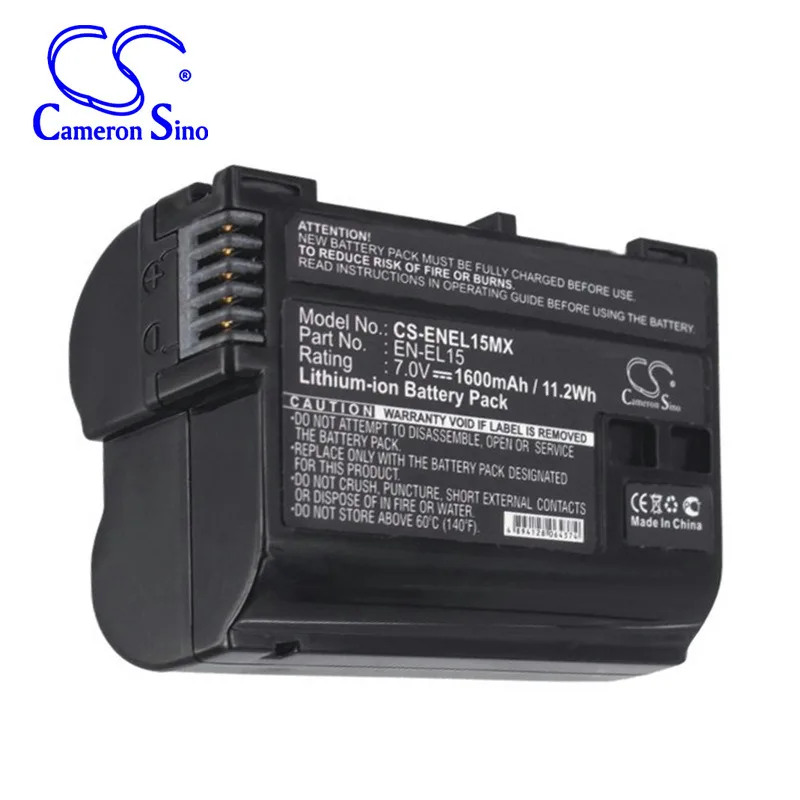 CameronSino для NIKON 1 V1 Coolpix D7000 D600 D610 D7100 D7200 D750 D800 D800E EN-EL15 EN-EL15A батарея | Электроника
